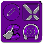 purple icon pack android application logo